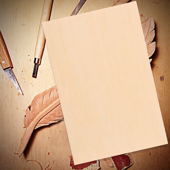 FOMIYES 14-Piece Basswood Craft Boards Set Beige Wood for Art Projects and Woodworking