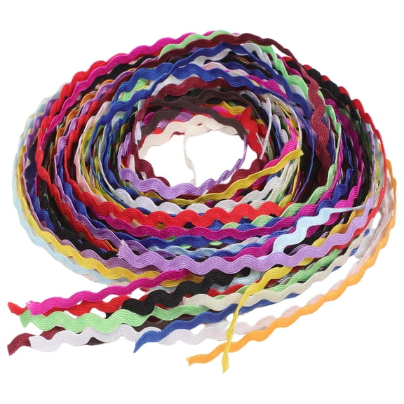 Raindrops 14pcs Craft Embellishments 5mm Nautical Ribbon Set with Wave Trim Decorative Ribbons for Gift Wrapping Crafting Sewing and DIY Projects (2 Yards)