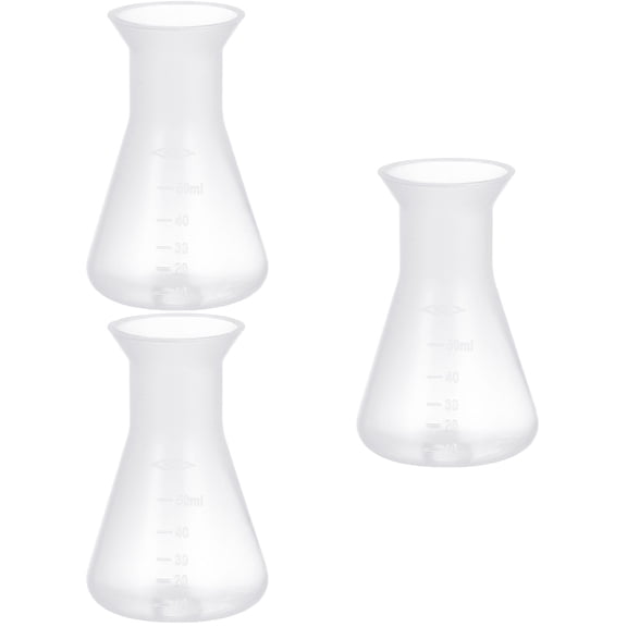 Raindrops 15 Pcs  50ml Erlenmeyer Flask, Conical Flask Experiment Flask Measuring Tool for School Scientific Project Laboratory Learning Toys