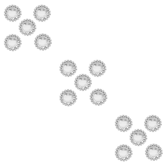 Raindrops 15 Pcs  Decorative DIY Buttons Wear-resistant Buttons Elegant Crystal Buttons DIY Accessory