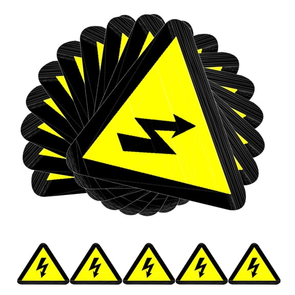 Raindrops  15 Pcs Electric Shocks Indicator Decal Safety Warning Sign Stickers