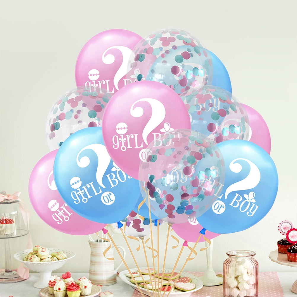 Raindrops 15 Pcs Gender Reveal Balloon Perfect Party Decoration