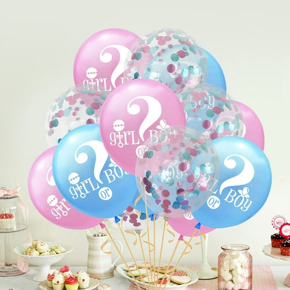 Raindrops 15 Pcs Gender Reveal Balloon Perfect Party Decoration