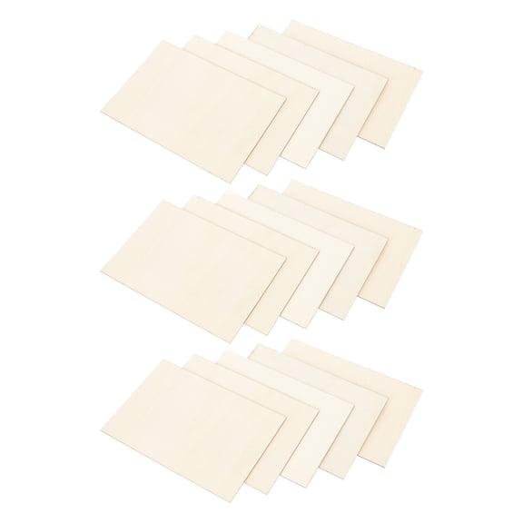 LABRIMP Wood Craft Slices Beige Wood 15Pcs for Crafting and Engraving