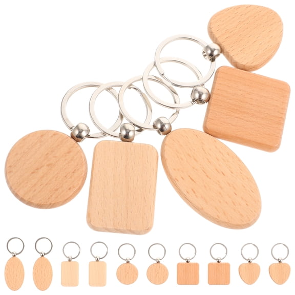 LABRIMP wood blank keychains Multi Friends Backpacks 15Pcs
