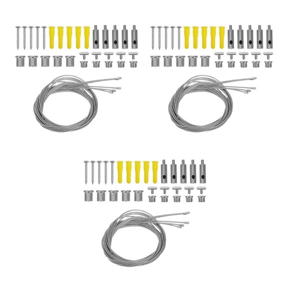 Raindrops 15 Sets Of Lighting Suspension Cables Kit Hanging Wires for Pendant Lights String Light Suspension Kit Light Suspend Cable Strip Lamp Hanging Wire Metal Wire Rope
