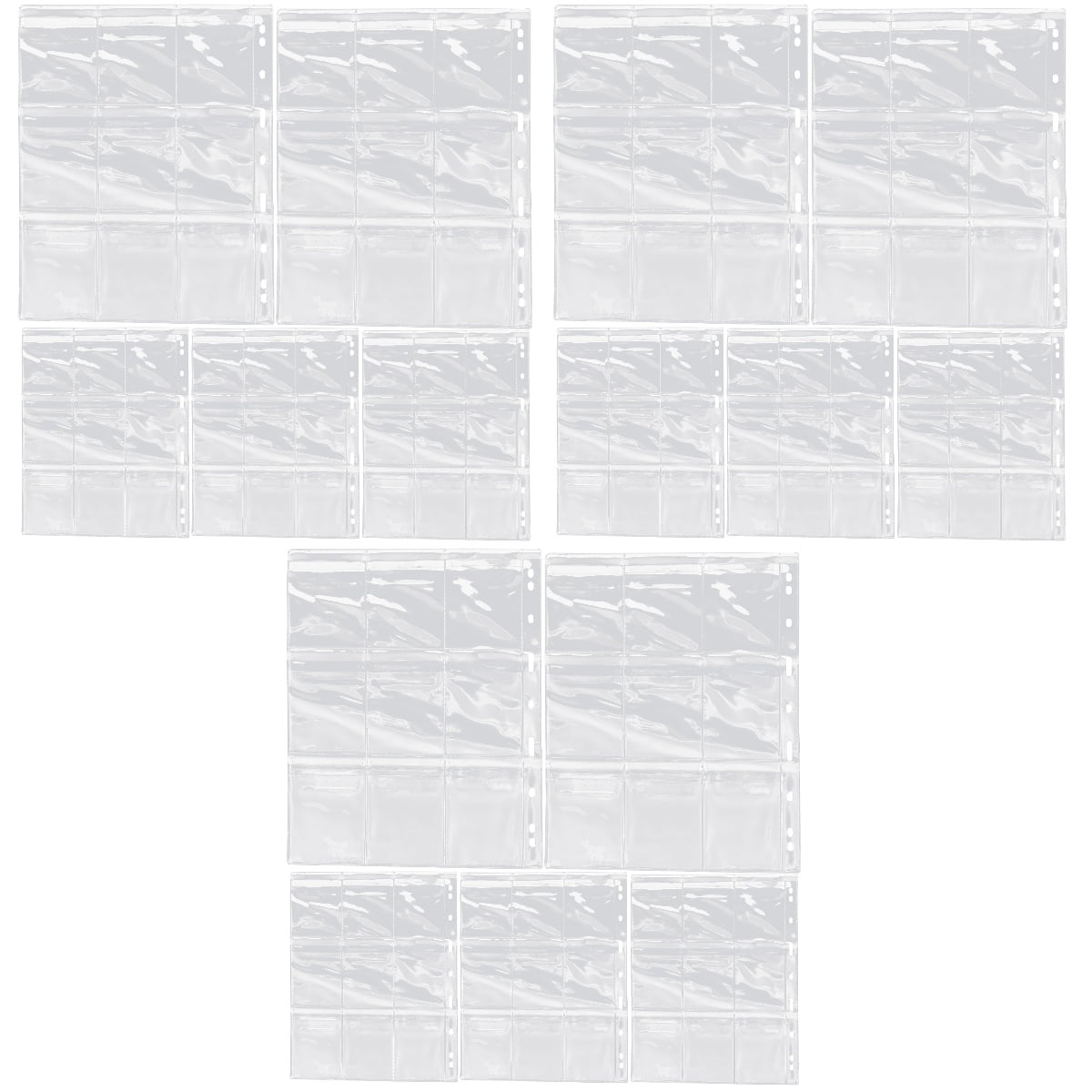 Raindrops 15 pcs Coin Collection Sheets Coin Collection Pages 9 Hole Coin Binder Coin Collection Binder