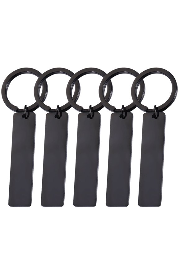 15 pcs Diy Lettering Keychains Stainless Steel Blank Keychain Engraved Blank Key Chain