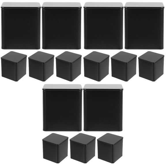 Raindrops 15 pcs  Tinplate Tea Canister Candle Tea Container Tinplate Container Square Candle Tin