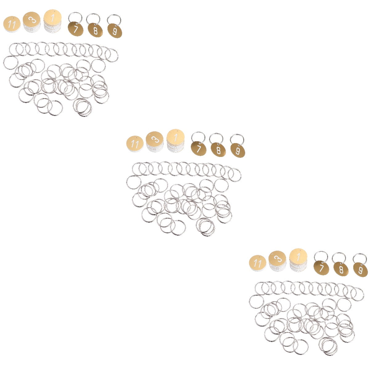 Raindrops 150 pcs  Engraved Plastic Number Tags Key Tags with Rings for Hotel Shop Use