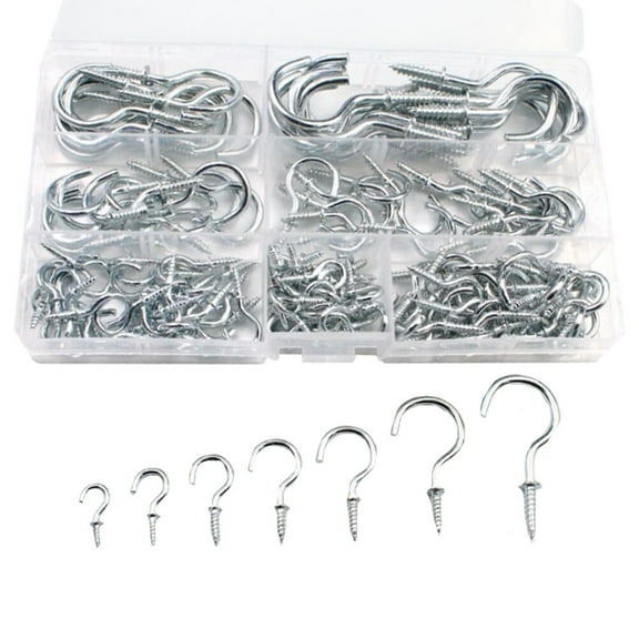 Raindrops 150Pcs Round Screw Hooks for Outdoor Use, Hanging Shoes, Kitchen Organization and Home Storage Solutions