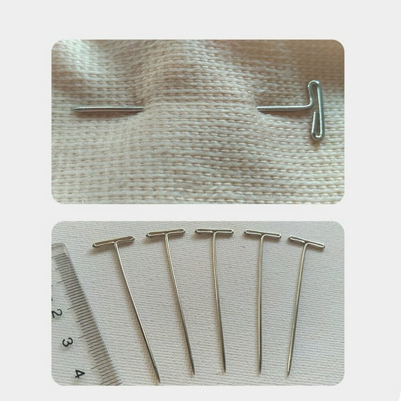 Raindrops 150pcs Steel Wig T-Pins for Blocking Knitting Modelling Crafts 51mm & 38mm