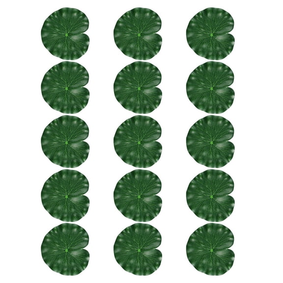 FOMIYES 15Pcs Faux Lotus Leaves Simulation Green Leaves for Pond and Floating Decor
