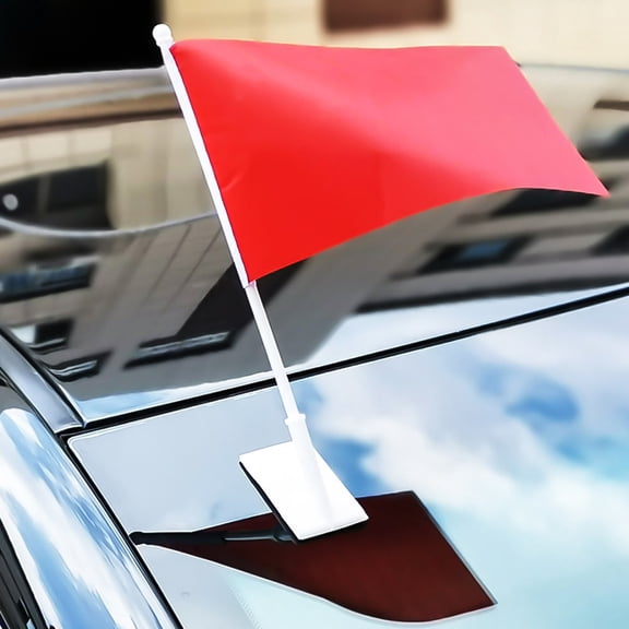 Raindrops 15Pcs Flag Poles White Plastic Car Window Flag Mounts for Vehicles