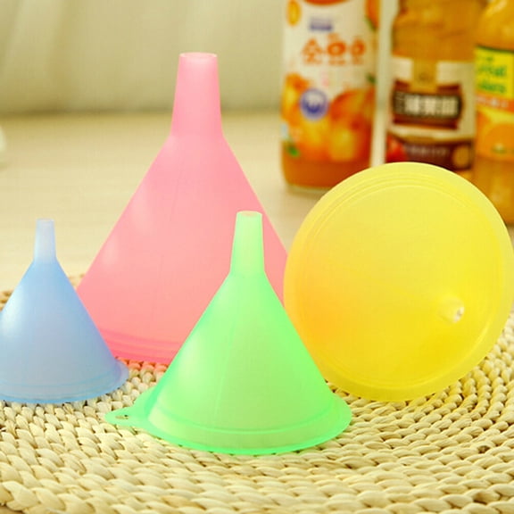 Raindrops 15-Piece Assorted Color Plastic Kitchen Funnels Set for Liquid, Oil, and Household Use