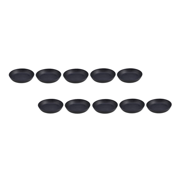 Raindrops 15Pcs Planter Base Plate Impact Resistance Round Succulent Plant Pot Trays Black