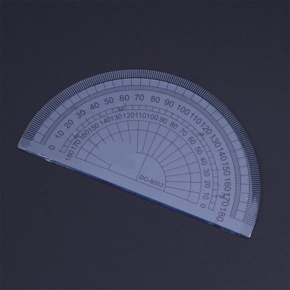 Raindrops 15Pcs Small Size Transparent Protractor for Easy Carrying and Measuring