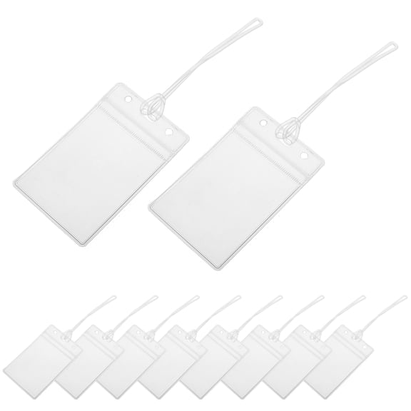 Raindrops 15Pcs Clear Id Card Holders Plastic Sleeve Pouches for Luggage