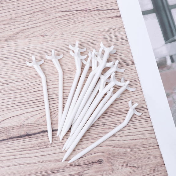 Raindrops 15Pcs White Plastic Golf Tee For Indoor Practice And Outdoor Sessions