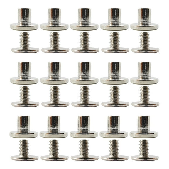 Raindrops Copper Flat Head Studs for Leather Crafting 15pcs Suitable for Belts Bags Silver Color