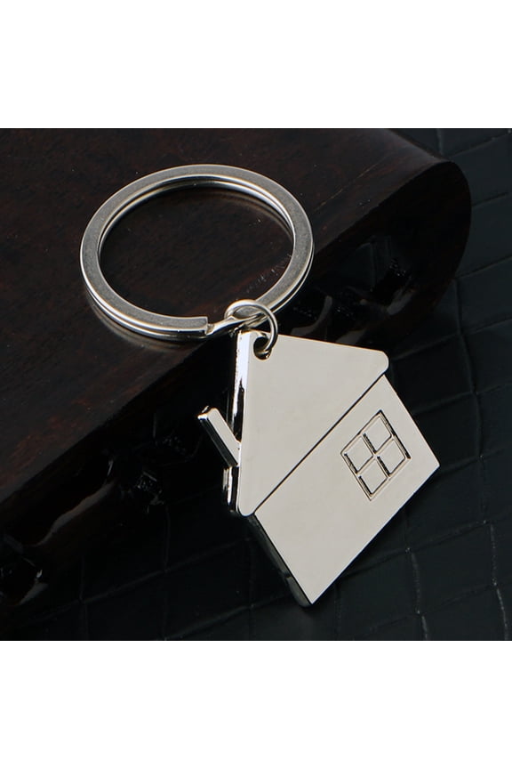 15pcs House Shape Hanging Keychains Metal Keychain Bag Hanging Keychain Decor