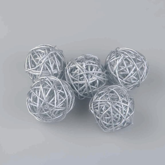 FOMIYES 15Pcs Plated Silver Tree Ball Decorations Wear Resistant Hanging Vine Balls for Decor