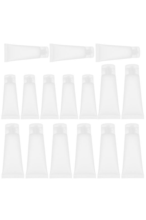 16 Pcs Frosted Dispensing Tube Spatula Cups Spatulas Cosmetics Spoon Travel White