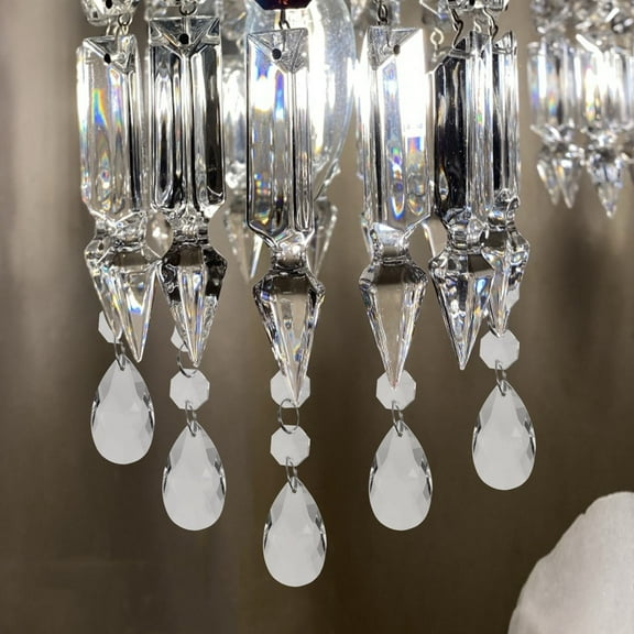 Raindrops  16 Pcs Hanging Crystal Pendant Ceiling Light Decor
