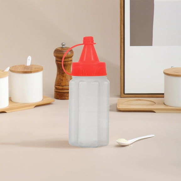 Raindrops 16 Pcs Mini Jam Squeeze Bottles with Lids Small Plastic Bottles for Kitchen and Outdoor Barbecue Plastic Squeeze Condiment Bottles