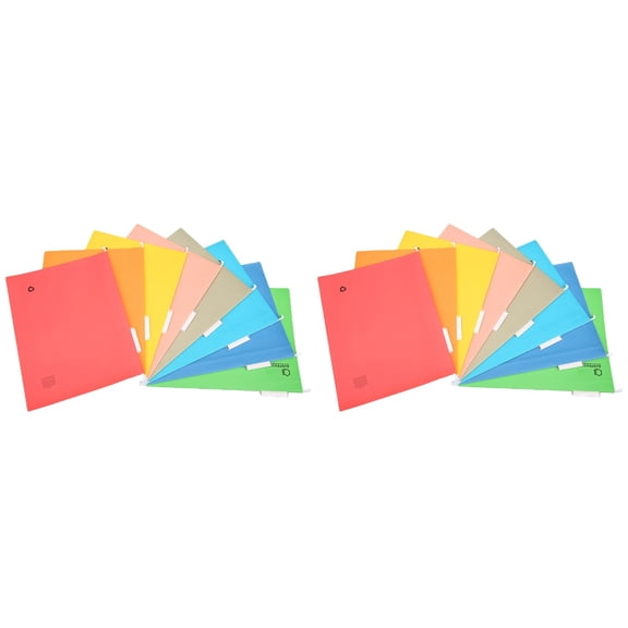 Raindrops 16 Pcs  Suspension File Folder Hanging File Holder Paper Wear-resistant Frame Documents Organizer Desktop Office Supplies(Mixed)