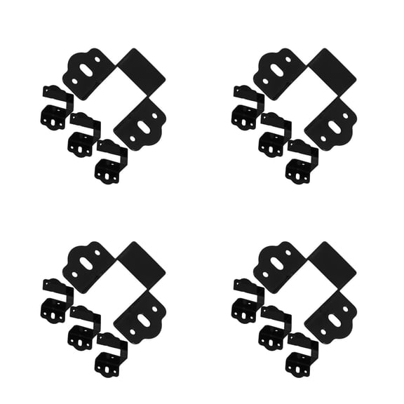 Raindrops 16 pcs Bed Frame Hardware Brackets Headboard Hardware Bed Frame Brackets Bed Frame Center Support Bed Hardware Bracket Home Bed Frame Hardwares Brackets