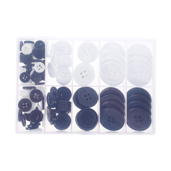 Raindrops  160 Pcs File Strip Fasteners Round 4 Eye Buttons Sweater