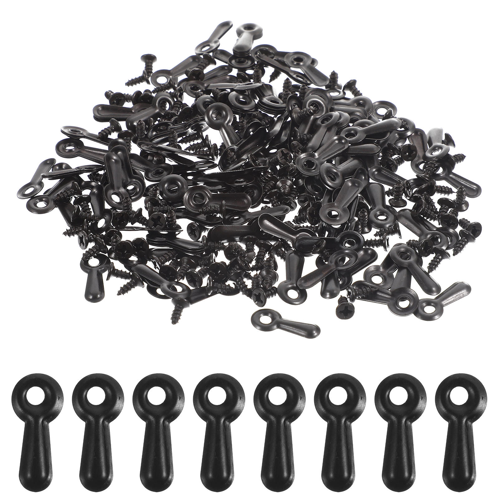 Raindrops 160Pcs Set Metal Frame Backing Clips Black Rectangular For ...