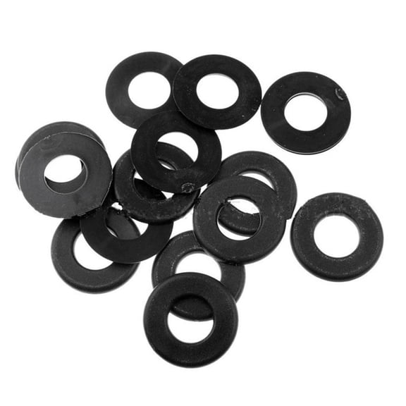 FOMIYES 16-Piece Foosball Accessories Set with Black PVC Washers for Foosball Table Fan Gear Replacement