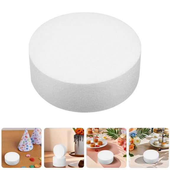 LABRIMP White Foam Rounds for Crafts, 16 Pieces - Round Foam for Projects and Decorations