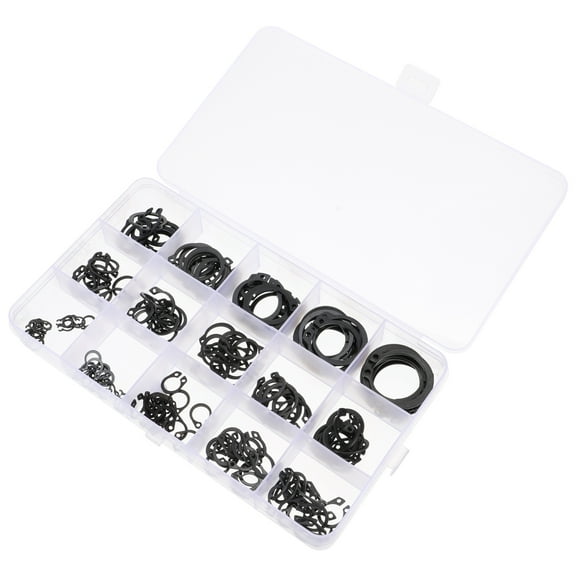 Raindrops  175 Pcs Circlip C-clip Shaft External Retaining Rings Black