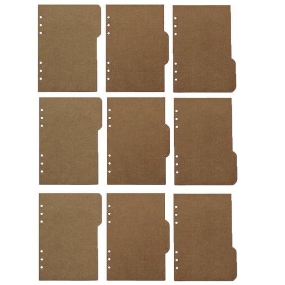 Raindrops Page Binder Dividers Kraft Paper Flagging Organization Binder Accessories 18Pcs