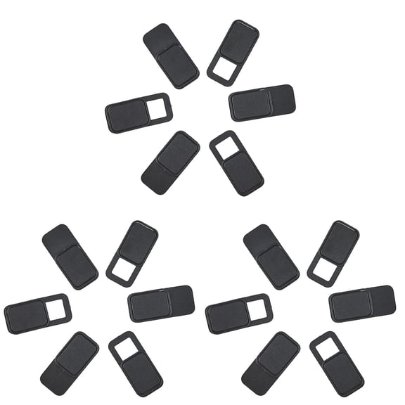 Raindrops 18 Pcs Metal Oval Shaped Webcam Cover Camera Slider Shutter Privacy Protect Cover for Laptop Tablet Phone Shutter (Black)
