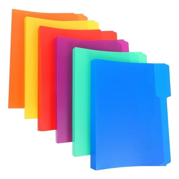 Raindrops 18 Pcs Neon Folders Colorful Document Organizers for Desk File Storage Office