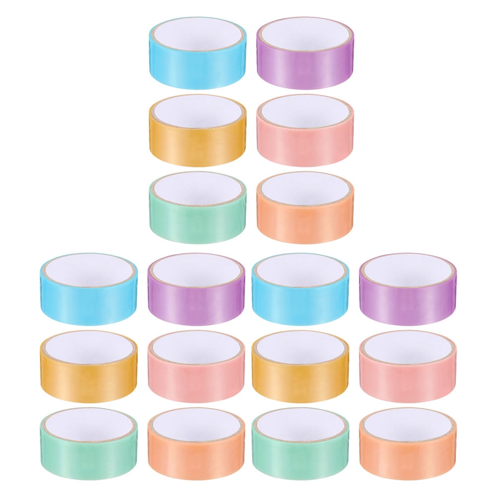 FOMIYES Assorted Color Sticky Tape with Adhesive for Crafts, Journals, Scrapbooking and Decoration