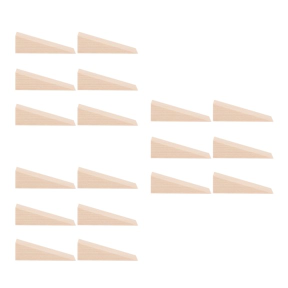 Raindrops 18 pcs Non-Slip Wooden Door Stopper Triangle Door Wedge Wood Block Door Stopper Security Door Stops for Chair Caning Door Stop Accessories