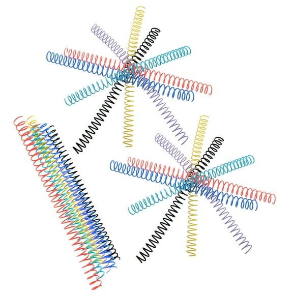 Raindrops 18Pcs Notebook Spiral Binding Coils Colored Binder Rings Loose Leaf Binder Circles Plastic Binding Coils