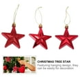 thumbnail image 1 of Raindrops Red Christmas Star Ornaments Hanging Decorations Plastic 18 Pieces Holiday Tree Decor, 1 of 8