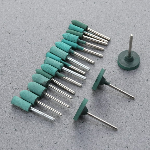 Raindrops 18pcs Cylindrical Abrasive Rubber Wheel Buffing Polis18pcs Abrasive Rubber Wheel Buffing Polishing Wheel Set For Rotary Tool (Green)hing Wheel Set For Rotary Tool