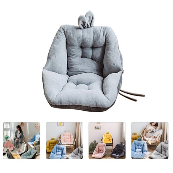 Raindrops Grey Polyester Seat Cushion for Indoor Sofa, Chair, Office and Home Use - Soft, Comfortable Support Pad