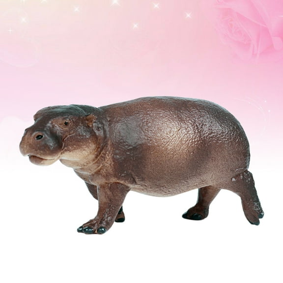 Raindrops 1PC Simulation Hippo Ornament Plastic Animal Model Decorative Party Prop Desktop Adornment for Home Shop