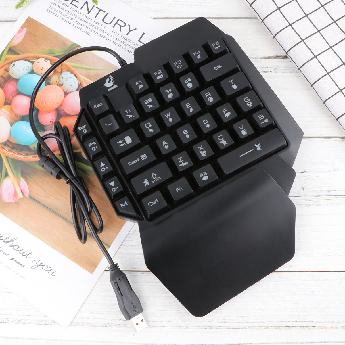 Single Hand Keypad Raindrops 1PC Single Hand Keypad Left Hand Mechanical Keyboard Hand ...