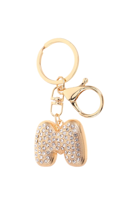 1PCS Rhinestone Letter Keychain Cute Design Alloy Key Holder for Handbags and Backpack Accessories