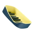 thumbnail image 1 of Raindrops 1Pack Bathroom Soap Dishes Dark Blue Double Layer Wall Mounted, 1 of 8