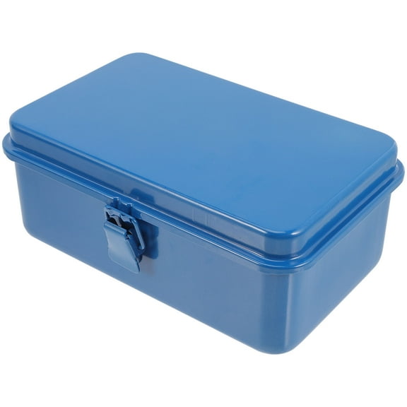 Raindrops 1Pack Blue Iron Storage Box for Tools with Durable Design for Home Use